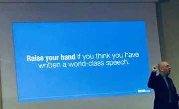 Alzi la mano chi pensa di aver scritto uno speech da mondiali di public speaking