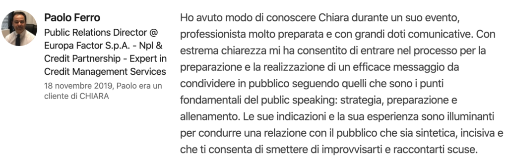 Chiara Alzati Corsi di Public Speaking