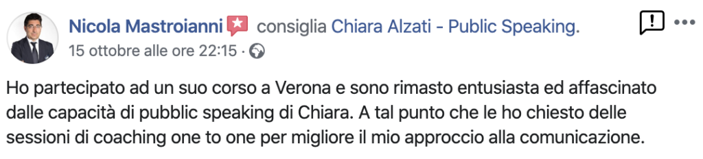 Chiara Alzati Corsi di Public Speaking