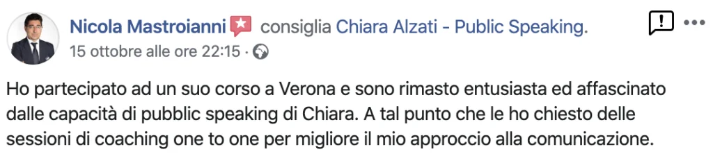Chiara Alzati Corsi di Public Speaking