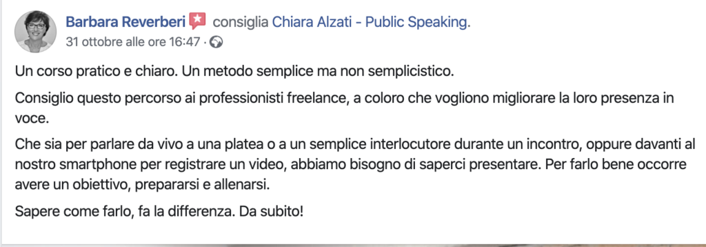 l'ansia all'inizio del discorso