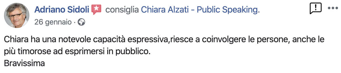 Public Speaking Bootcamp con Chiara Alzati