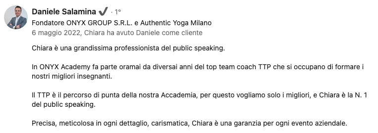 Testimonianza di Daniele Salamina 