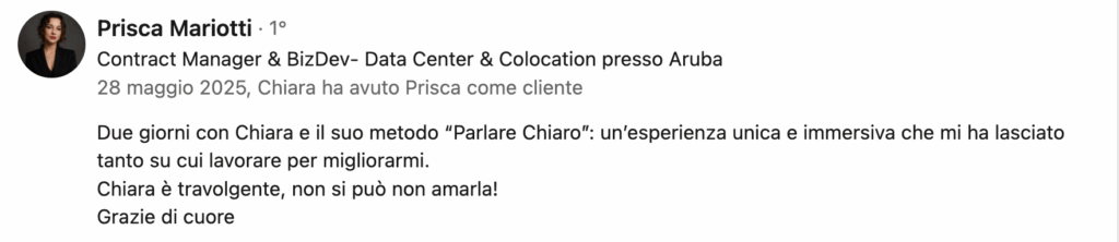 Testimonianza su Chiara Alzati