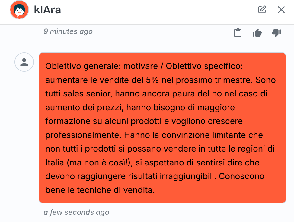 AI per public speaking : un esempio